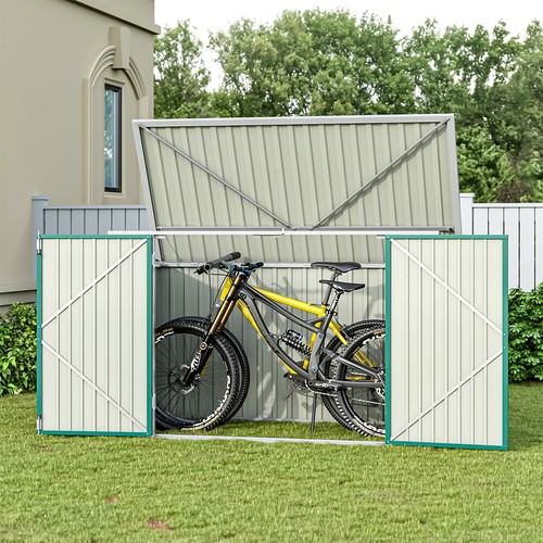 Outdoor garden bicycle - bicycle, shed